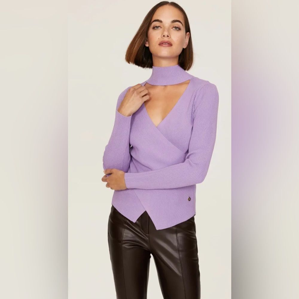 MILLY Reversible Lilac Sweater Size Small